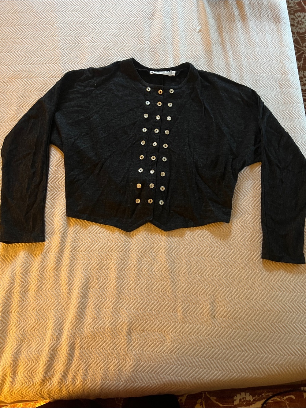 Vintage Tapemeasure New York wool top made in USA size M/L